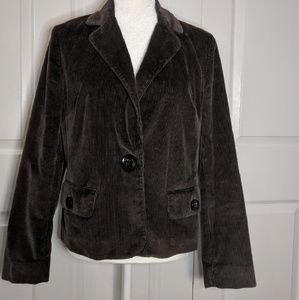 Talbots corduroy single button blazer jacket 12